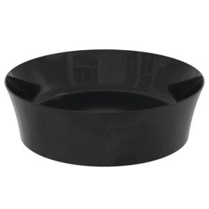 Image de Ideal Standard Vasque Ipalyss E1398V2 Noir Brillant Ø40 cm sans trop plein et sans plage de robinetterie