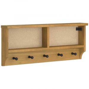 VidaXL Porte-manteau mural sandnes 87x12x35 cm bois massif pin