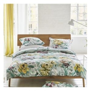 Designers Guild Housse de couette imprimée en percale de coton, Tapestry Flower Vert - Couleur Vert - Taille 200 x 200 cm