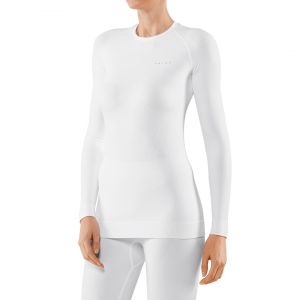 Falke Maximum Warm Round Neck W L/S SH thermique respirant séchage rapide 1 pièce, Couche de base supérieure Femme, Blanc (White 2860), S