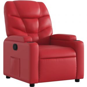 VidaXL Fauteuil inclinable Rouge Similicuir