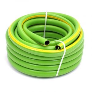 Tuyau D'arrosage 1/2' 50m 3w Non Torsadé Vert-jaune