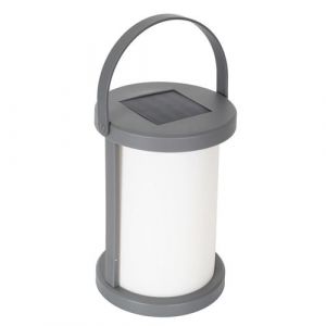 Lampe nomade solaire portable en plastique blanc et gris à Suspendre ou à poser - - ALTOBUY