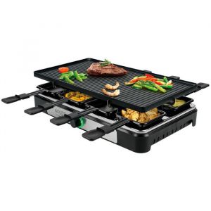 Adler Appareil à Raclette électrique AD6616 avec poêle -Gril plancha sans fumée de style moderne pour 8 personnes 1400W