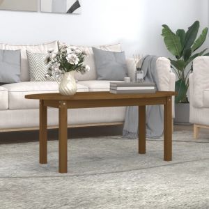 VidaXL Table basse Marron miel 110x55x45 cm Bois massif de pin - marron miel