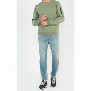 Le Temps des Cerises Jeans tapered 916, longueur 34 bleu en coton