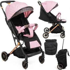 Bebelissimo - Poussette bébé Citadine Ultra Compacte - De 0 à 36 mois - Nola - rose