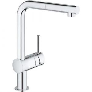 Grohe Mitigeur évier Minta 32168000 Douchette e tractible Bec L Bec tube pivotant 360°