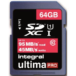 Integral INSDX64G10-45 - Carte m&eacute;moire SDXC UltimaPro UHS-l 64 Go classe 10