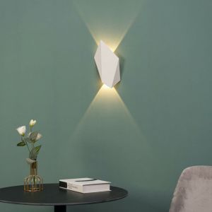 Kosilum Applique blanche LED au design géométrique - Giada