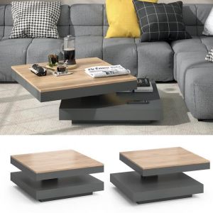 Image de Vicco - Table basse "Elias Goldkraft/Anthracite pivotante xc3xa0 360xc2xb0