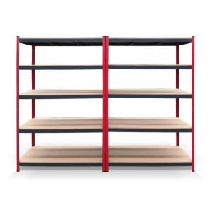 Pack 2 Étagères Métalliques Catter House Rack Cargo Advance 120 - 120x60x180cm en Acier Galvanisé et mdf, Tablettes Réglables