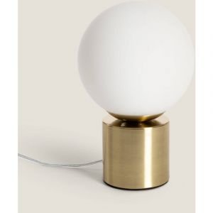 Lampe &Agrave; Poser M&eacute;tal Et Verre Atenas Dor&eacute;