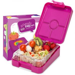Klarstein Schmatzfatz Lunch Box Enfant, Boite Repas Compartiment, Boite à Lunch Bento Colorée, Boite a Gouter Enfant Sans BPA, Boite Dejeuners Etanche et