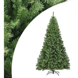 Sapin de no&euml;l artificiel 180cm aiguilles en pvc avec 1000 branches pied m&eacute;tallique solide