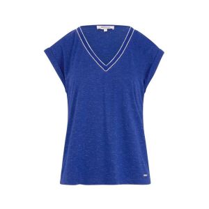 Morgan T-shirt manches courtes bleu electrique femme - Taille S