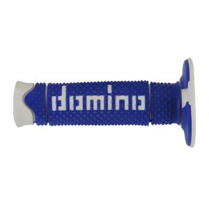 Domino Poign&eacute;es guidon cross Full Grip bleu blanc