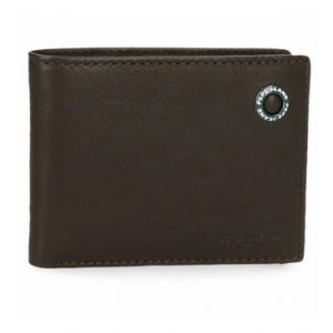 Image de Pepe Jeans Badge Portefeuille Horizontal avec Porte-Monnaie Marron 11,5 x 8 x 1 cm, Marron, Portefeuille Horizontal avec Porte-Monnaie