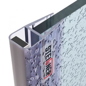 Steigner - Joint de douche pour paroi en verre, 186cm, vitre 3,5/4/5mm, joint d'étanchéité magnétique pvc, UKM01, 1 pièce - Transparent