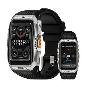 Montre connectée Homme Kospet Tank X2 Ultra Argent GPS 5ATM Bracelet connectée