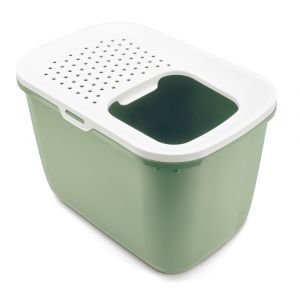 Savic Maison de toilette Hop In pour chat - vert / blanc