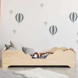 Lit 70x140 sommier inclus beige