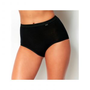 Image de Sans Complexe Slips midi Simplement Coton (lot de 3) Noir/Noir - Noir - Taille 38;40;42;44;46;48;50;52