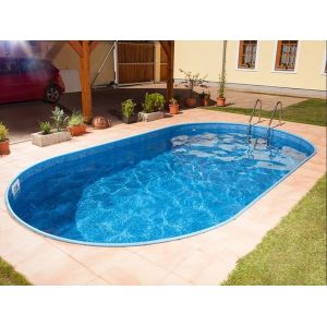 Image de Savorcook Piscine Ovale Ibiza Azuro 525x320 H150 avec Filtre à Sable