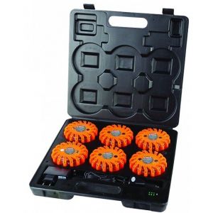 Taliaplast Valises de 6 balises led magn&eacute;tiques, rechargeables 500205