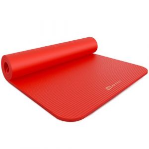 Hop-Sport Tapis de fitness 190 x 80 x 1,5 cm, tapis de yoga - ménageant les articulations & antidérapant, tapis de pilates en mousse NBR avec sangle de transport, Lune rouge