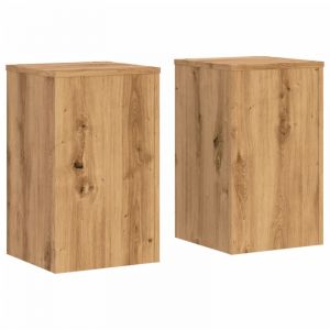 VidaXL Supports pour plantes 2 pcs chêne artisanal bois ingénierie