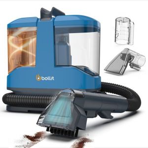 BOLLIT Stain Cleaner Compact - Nettoyeur de tapis - Nettoyeur de si&egrave;ges - Nettoyeur de canap&eacute;s - Nettoyeur de meubles - 3 accessoires (V2 Cerulean Blue)