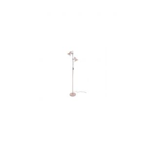 Image de Present time Lampadaire 2 spots métal rose et chrome SLENDER