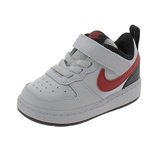 Nike Baskets Court Borough Low 2 Blanc/Rouge - Taille 19 1/2;21;23 1/2;25;27