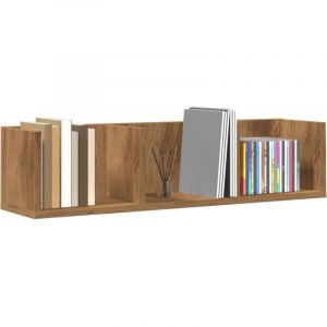 VidaXL Tagère murale à cd chêne artisanal 75x18x18 cm bois ingénierie