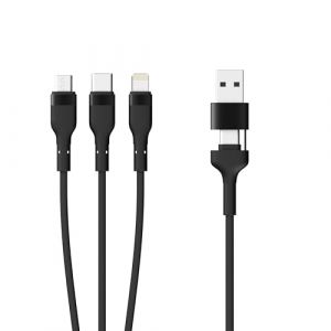 The Mobility Lab Câble trio MOBILITY LAB 3 en 2 Lightning micro USB USBC 1m tres