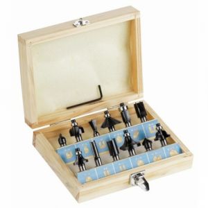 Leman 418.700.12 - Coffret de 12 mèches de défonceuse queue 8 mm