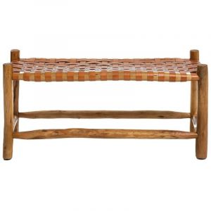 Banc en bois marron 100 cm
