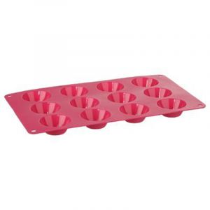 Image de Secret de Gourmet Moule 12 Petits Four Silicone "Bake" 30cm Rose