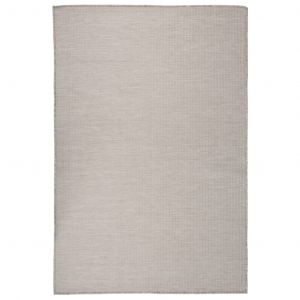 VidaXL Tapis &agrave; tissage plat d'ext&eacute;rieur 120x170 cm Taupe