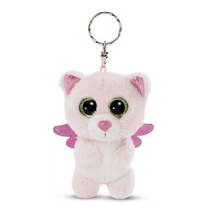Nici Glubschis Porte-clés Ange Gardien 9 cm Chat Glowy Malli, 47833, Rose Bonbon