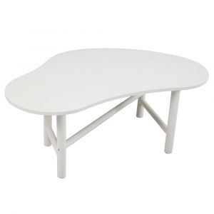 Oviala Table basse d&eacute;cor m&eacute;lamin&eacute; &eacute;cru