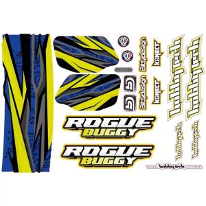 Hobby Tech Planche stickers Rogue Buggy Jaune
