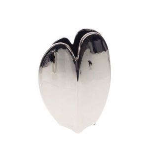 Amadeus Vase com&egrave;te chrome grand mod&egrave;le - Blanc - C&eacute;ramique