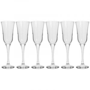 Lot de 6 Flûtes à Champagne Ornella 19cl Transparent