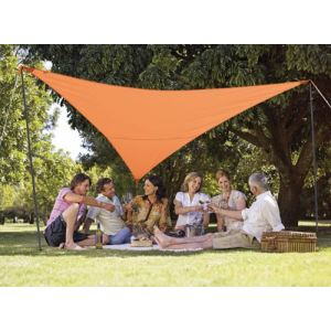 Morel VK 360 - Kit complet d'ombrage Serenity Outdoor avec voile triangulaire 3,60 m, 2 mâts, 3 cordes et 3 piquets
