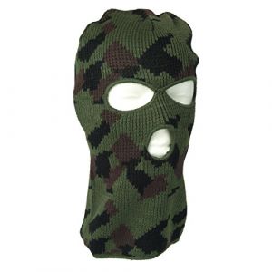 Mil-tec Homme Cagoule 3 Trous Acrylique Camo Bonnet, Noir, Taille unique EU