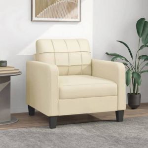 VidaXL Fauteuil Cr&egrave;me 60 cm Similicuir