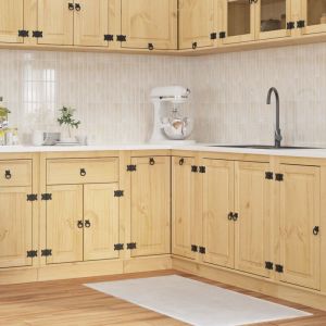 VidaXL Armoire avec &eacute;tag&egrave;re avec porte Miel 60 x 32 x 40 cm Pin massif