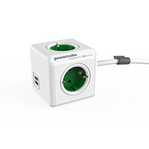 Image de Allocacoc PowerCube Extended USB incl. 1 5 m Cable green Type F